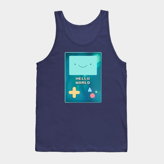 Bmo Hello World Adventure Time Space Galaxy Stars Aurora Tank Top by yellowpomelo